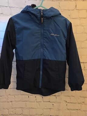 Eddie Bauer Boys jacket 3 in 1 hoodie zip up zip up blue jacket size XS (5-6)